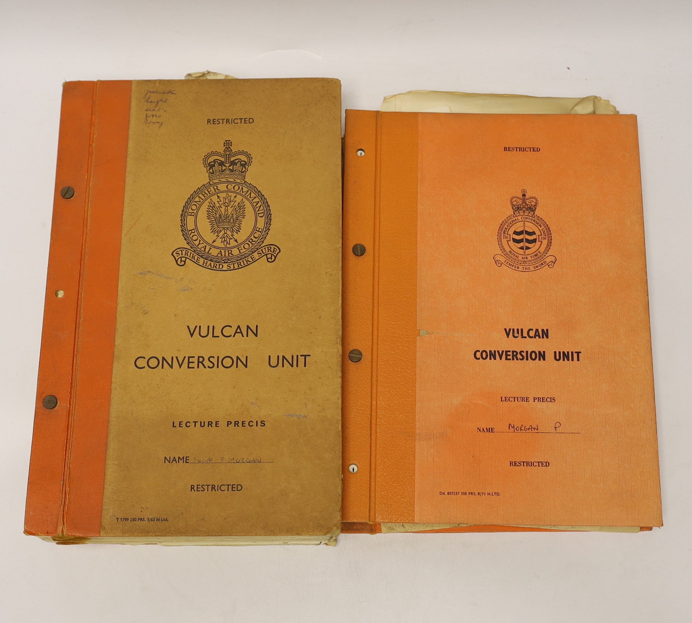 Two volumes: Vulcan Conversion manuals, 1969 -70